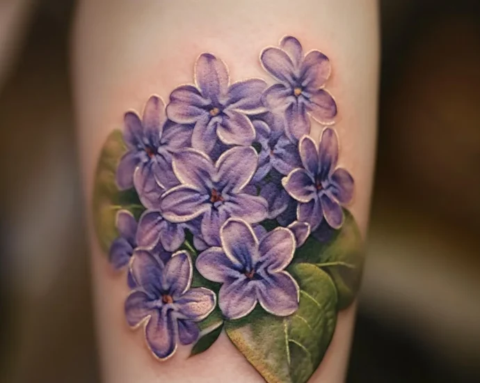tatouage lilas