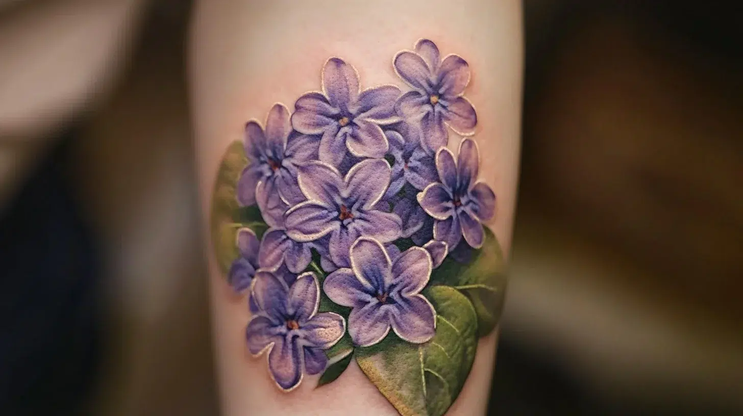 tatouage lilas