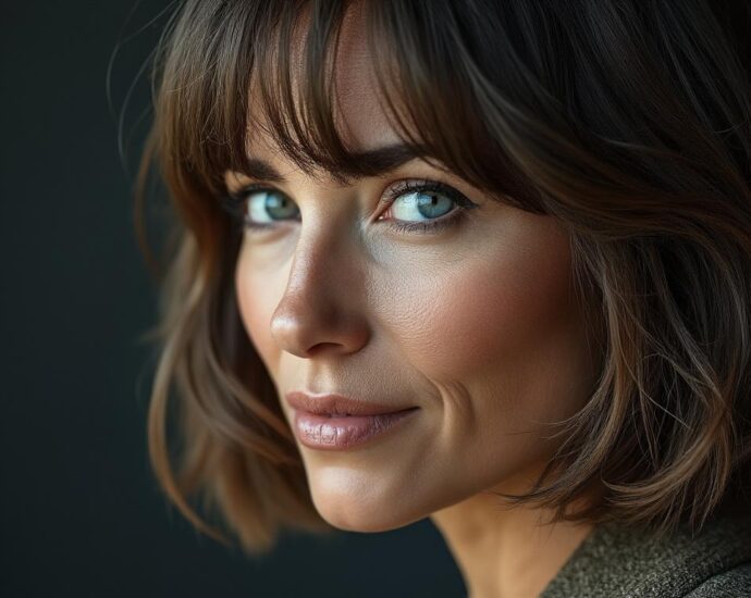 découvrez la coupe mi-long dégradé effilé avec frange, spécialement conçue pour les femmes de 60 ans. adoptez un look sophistiqué et moderne qui met en valeur votre personnalité tout en vous offrant un style élégant et intemporel.