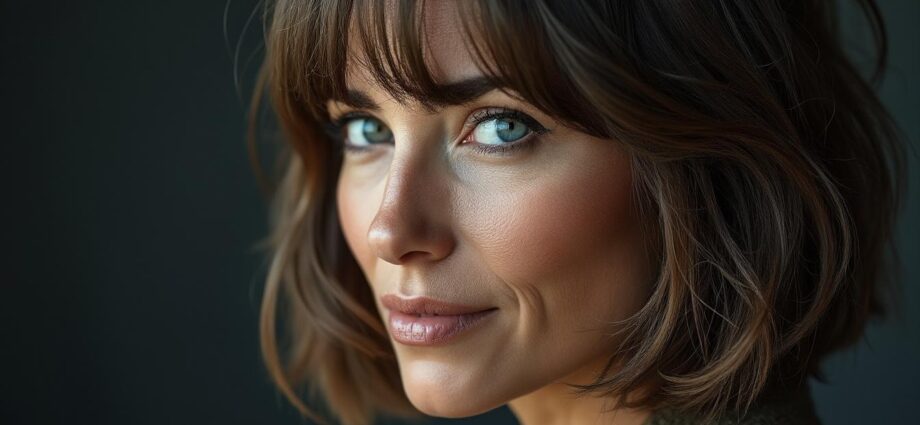 découvrez la coupe mi-long dégradé effilé avec frange, spécialement conçue pour les femmes de 60 ans. adoptez un look sophistiqué et moderne qui met en valeur votre personnalité tout en vous offrant un style élégant et intemporel.