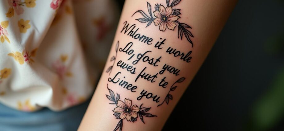 découvrez des idées inspirantes de tatouages autour de l'amour éternel : trouvez la phrase parfaite pour exprimer votre dévotion avec style et signification.