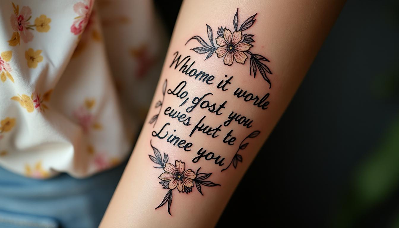 découvrez des idées inspirantes de tatouages autour de l'amour éternel : trouvez la phrase parfaite pour exprimer votre dévotion avec style et signification.