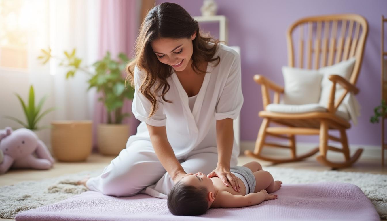 découvrez comment le massage pour bébé peut améliorer la qualité de son sommeil en favorisant relaxation et apaisement.