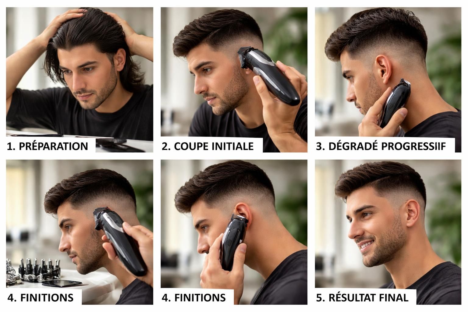 découvrez comment réussir un dégradé bas homme chez soi en 5 étapes simples et faciles à suivre pour un résultat professionnel.