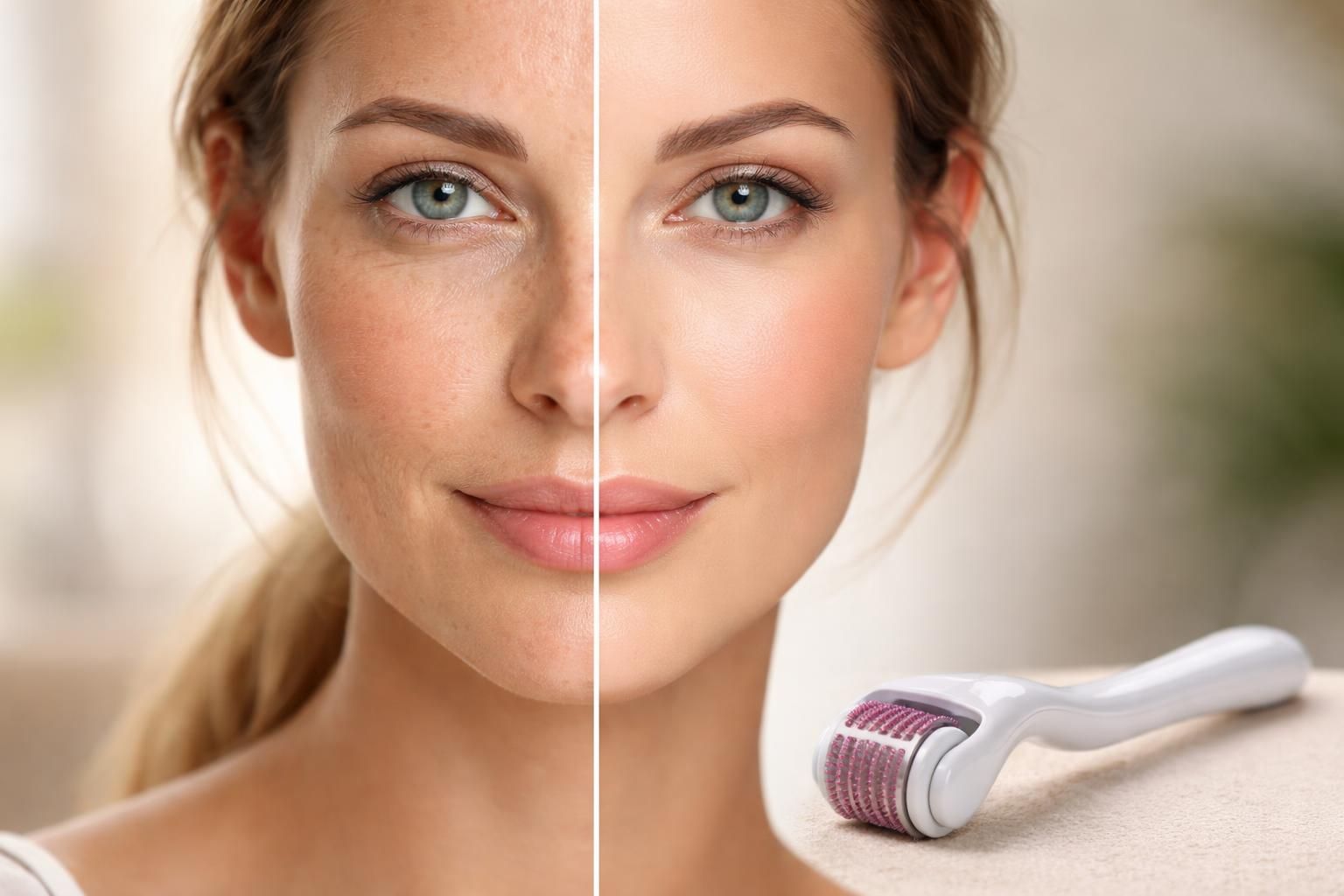 découvrez les secrets du visage avant et après l'utilisation du dermaroller grâce à notre guide complet, pour une peau éclatante et revitalisée.