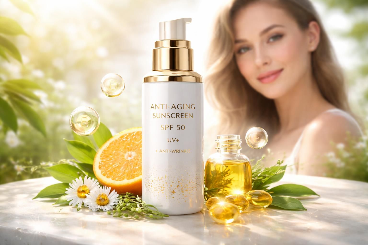 découvrez les secrets d’une crème solaire anti-âge pour protéger et sublimer votre peau, prévenir le vieillissement et conserver un teint éclatant toute l'année.
